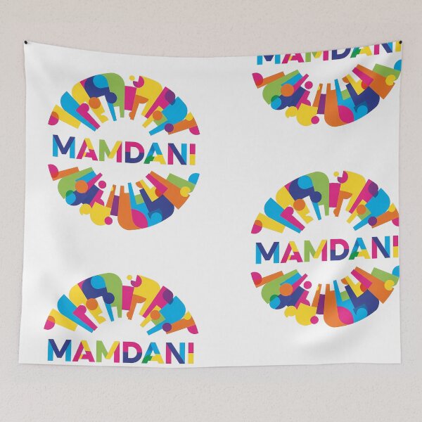 Item preview, Mamdani Colorful Circular Retro Typography Design designed and sold by WallaceSilvaART.