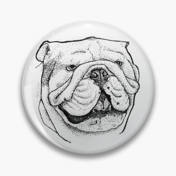 Item preview, English Bulldog Stippling Art | Black and White Dog Portrait designed and sold by wbhny.