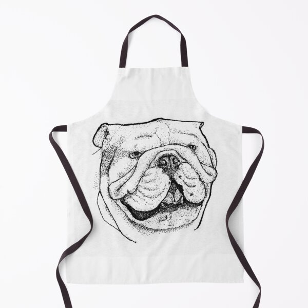 Item preview, English Bulldog Stippling Art | Black and White Dog Portrait designed and sold by wbhny.