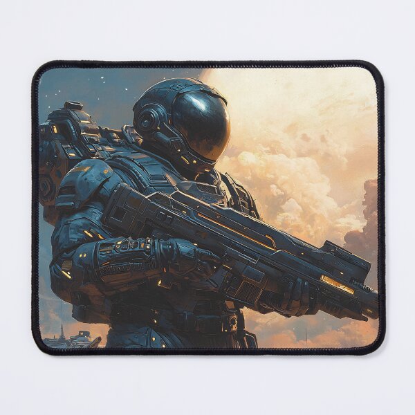 Item preview, Futuristic Sci-Fi Space Marine Trooper | The Marine | Alien Planet Military Concept Art designed and sold by MetroEnvision.