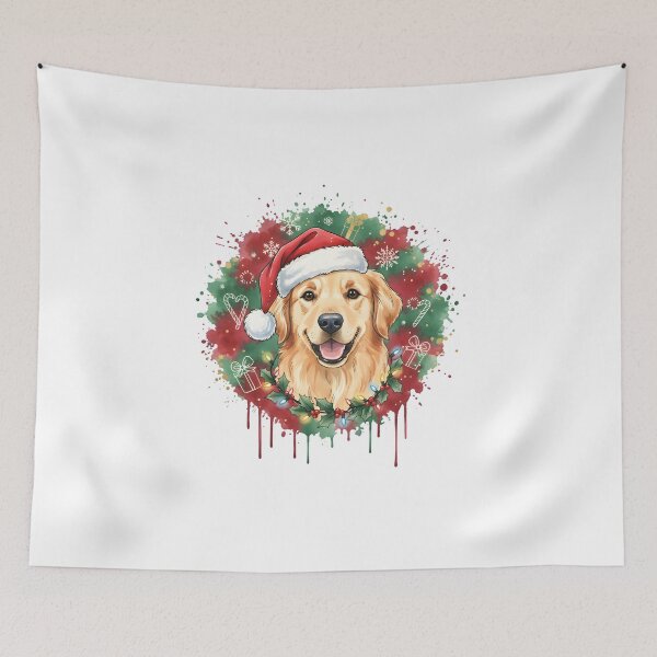 Item preview, Golden Retriever | Christmas Colorful Watercolor Design #1 designed and sold by MatsurexDesigns.