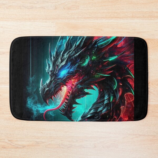 Item preview, Neon Blaze Dragon – Cyberpunk Fire Fantasy Creature designed and sold by DreamArt Creations.