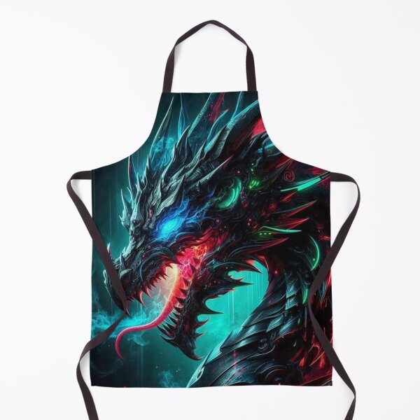 Item preview, Neon Blaze Dragon – Cyberpunk Fire Fantasy Creature designed and sold by DreamArt Creations.