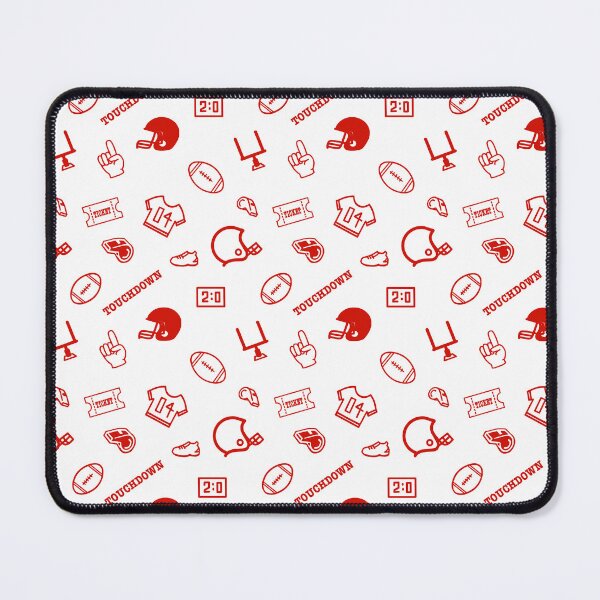 Item preview, Football Theme, Fan Pattern. Red on White version designed and sold by ClearAndHappy.