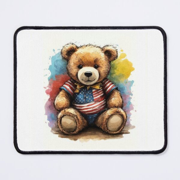 Item preview, Teddy bear made in the USA, watercolor made with pen and ink. Living room elements., 3D rendering designed and sold by gulka8.