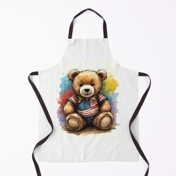 Item preview, Teddy bear made in the USA, watercolor made with pen and ink. Living room elements., 3D rendering designed and sold by gulka8.
