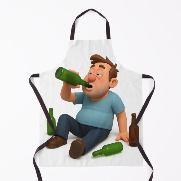 Item preview, Funny Drunk Man Cartoon 3D designed and sold by EfraimFunArt.