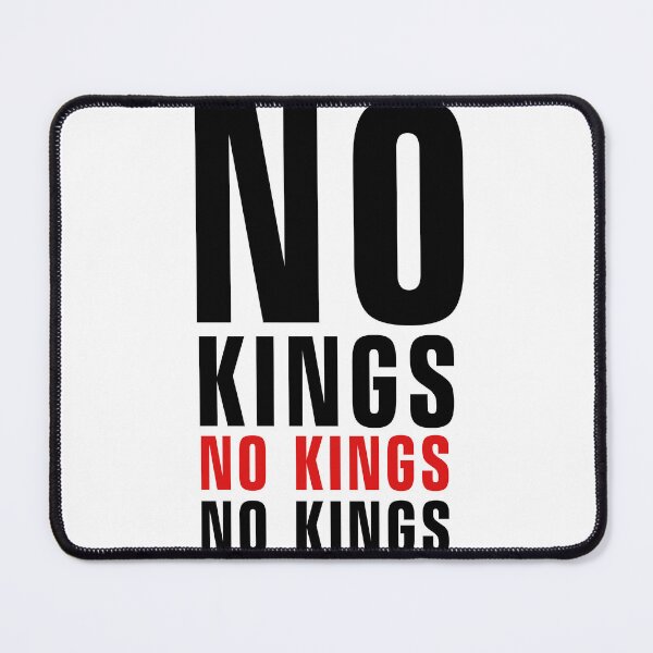 Item preview, Minimalistic design NO KINGS - rebellious "NO KINGS" message Black and Red designed and sold by All-Of-Art.