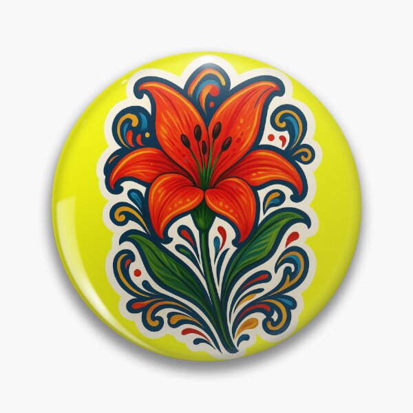 Item preview, Vibrant Lily in Traditional Rickshaw Art Style designed and sold by Pororo23.