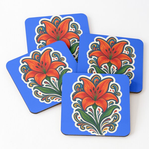 Item preview, Vibrant Lily in Traditional Rickshaw Art Style designed and sold by Pororo23.