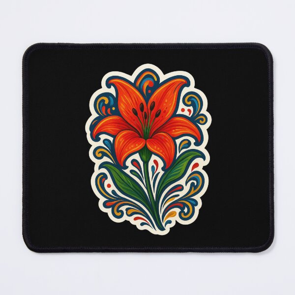 Item preview, Vibrant Lily in Traditional Rickshaw Art Style designed and sold by Pororo23.