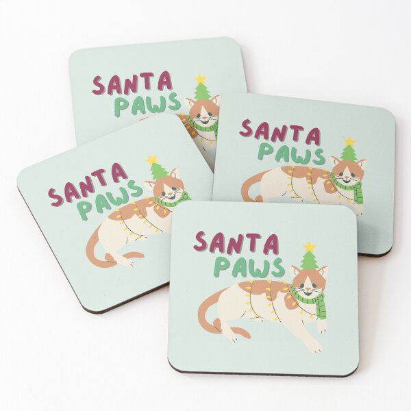 Item preview, "Santa Paws" Cute Christmas Cat Pun Design | Funny Holiday Pet Lover Gift & Aesthetic Cat Mom Tee designed and sold by bloompprint.