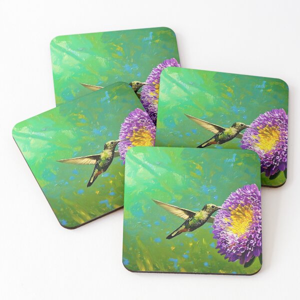Item preview, Hummingbird with Purple Flower designed and sold by tomorrowsart.