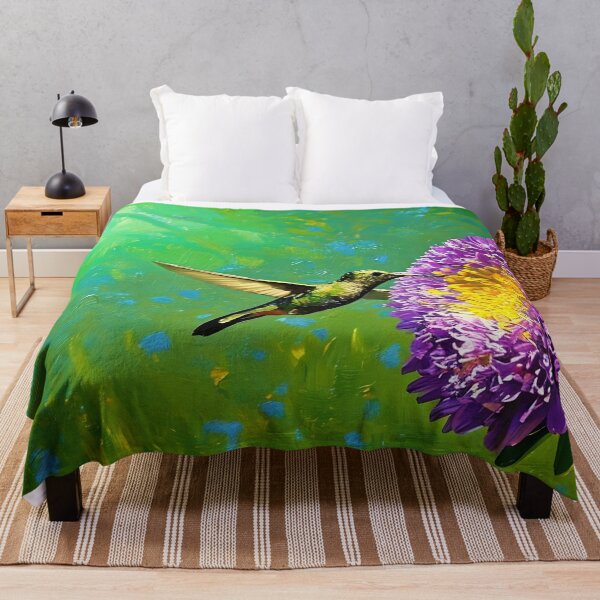 Item preview, Hummingbird with Purple Flower designed and sold by tomorrowsart.