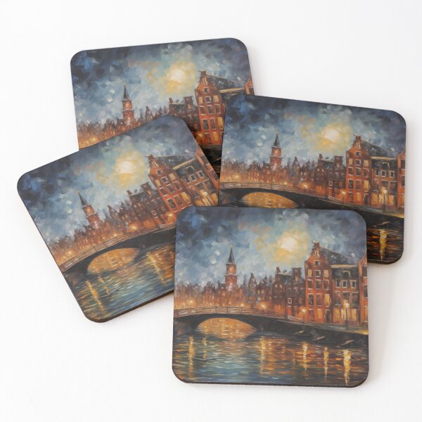 Item preview, Beautiful cityscape inspired by Amsterdam, serene and stunning, the Netherlands designed and sold by Orianah.