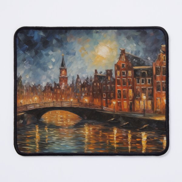 Item preview, Beautiful cityscape inspired by Amsterdam, serene and stunning, the Netherlands designed and sold by Orianah.