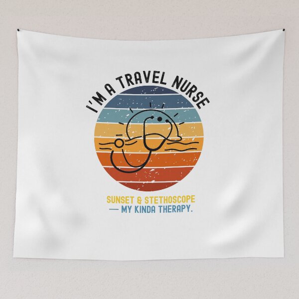 Item preview, This sunset stethoscope therapy tee is perfect for travel nurses. designed and sold by InkYourVibe.