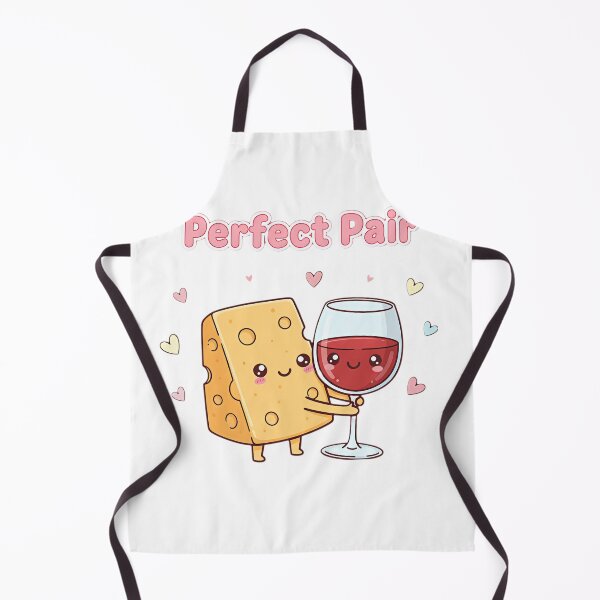 Item preview, Perfect Pair: Cute Cheese & Wine Kawaii Hug Cartoon designed and sold by Scorpio Art.
