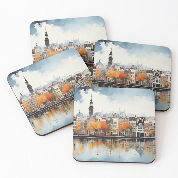 Item preview, Beautiful cityscape inspired by Amsterdam, serene and stunning, the Netherlands designed and sold by Orianah.
