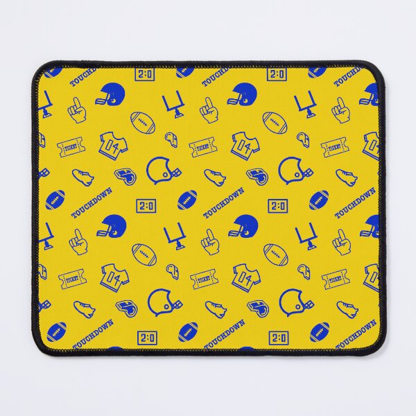 Item preview, Football Theme, Fan Pattern. Blue on Yellow version designed and sold by ClearAndHappy.