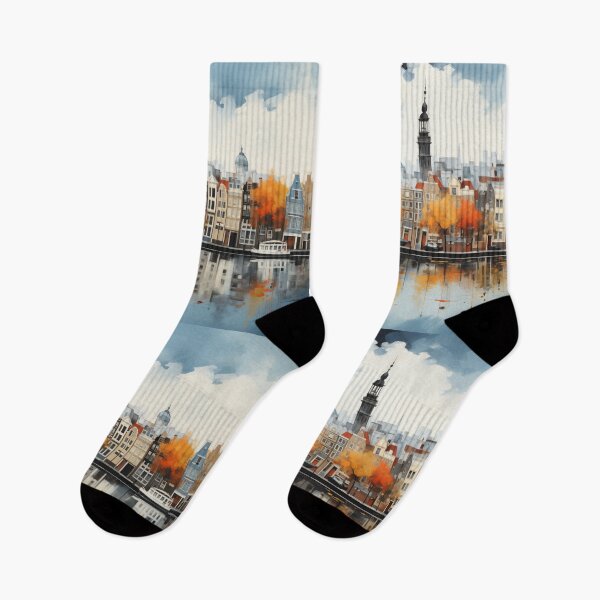 Item preview, Beautiful cityscape inspired by Amsterdam, serene and stunning, the Netherlands designed and sold by Orianah.