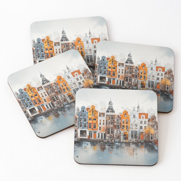 Item preview, Beautiful cityscape inspired by Amsterdam, serene, the Netherlands designed and sold by Orianah.