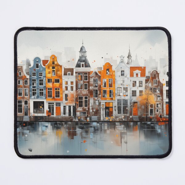 Item preview, Beautiful cityscape inspired by Amsterdam, serene, the Netherlands designed and sold by Orianah.
