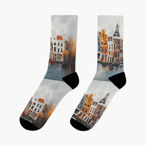 Item preview, Beautiful cityscape inspired by Amsterdam, serene, the Netherlands designed and sold by Orianah.