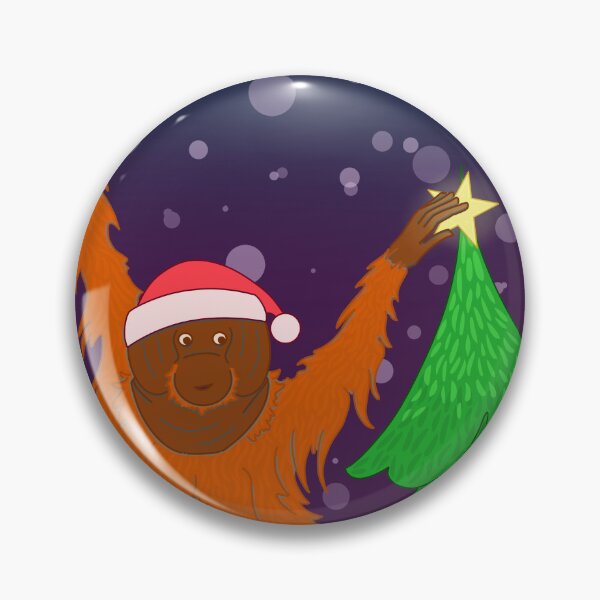 Item preview, Christmas Orangutan designed and sold by Liv's Doodles & Daydreams.