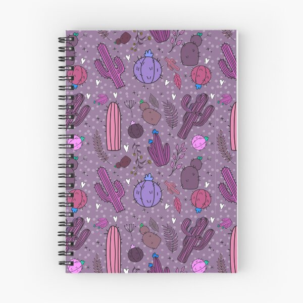 Item preview, Whimsical Desert Cactus Pattern | Purple Boho Prickly Pear & Saguaro Seamless Design designed and sold by annebmeadows.