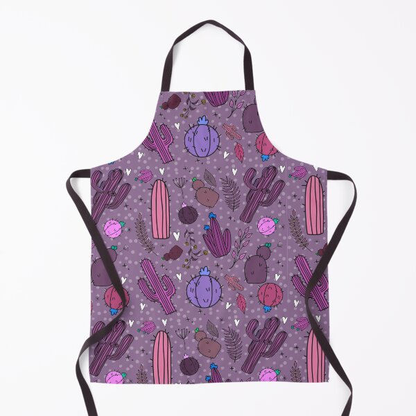 Item preview, Whimsical Desert Cactus Pattern | Purple Boho Prickly Pear & Saguaro Seamless Design designed and sold by annebmeadows.