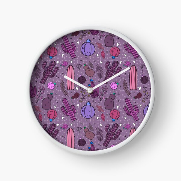 Item preview, Whimsical Desert Cactus Pattern | Purple Boho Prickly Pear & Saguaro Seamless Design designed and sold by annebmeadows.