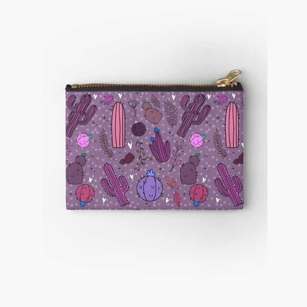 Item preview, Whimsical Desert Cactus Pattern | Purple Boho Prickly Pear & Saguaro Seamless Design designed and sold by annebmeadows.