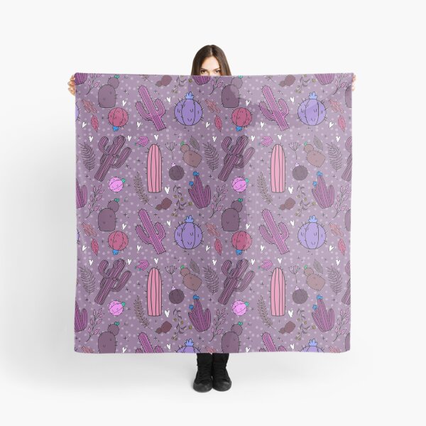 Item preview, Whimsical Desert Cactus Pattern | Purple Boho Prickly Pear & Saguaro Seamless Design designed and sold by annebmeadows.