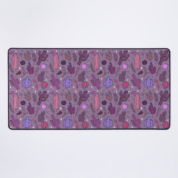 Item preview, Whimsical Desert Cactus Pattern | Purple Boho Prickly Pear & Saguaro Seamless Design designed and sold by annebmeadows.