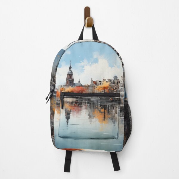 Item preview, Beautiful cityscape inspired by Amsterdam, serene, the Netherlands designed and sold by Orianah.