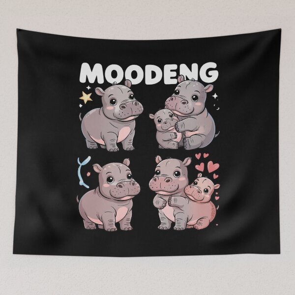 Item preview, Cute MooDeng Hippo The Famous Baby Pigmy Hippo MooDeng  designed and sold by THagBlue.