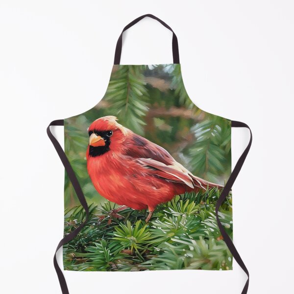 Item preview, Red Cardinal in Hemlock Branches designed and sold by tomorrowsart.