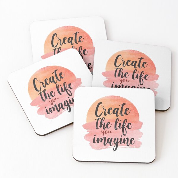 Item preview, Create the Life You Imagine, Inspirational Minimalist Quote designed and sold by Moodune.