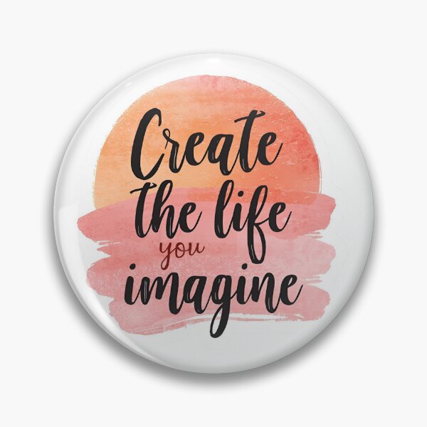 Item preview, Create the Life You Imagine, Inspirational Minimalist Quote designed and sold by Moodune.