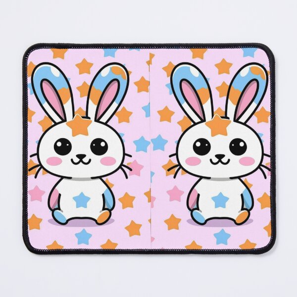Item preview, funny bunny, plush toy for a child, little bunny, pastel colors, picture with an animal and stars, graphics for children designed and sold by gulka8.