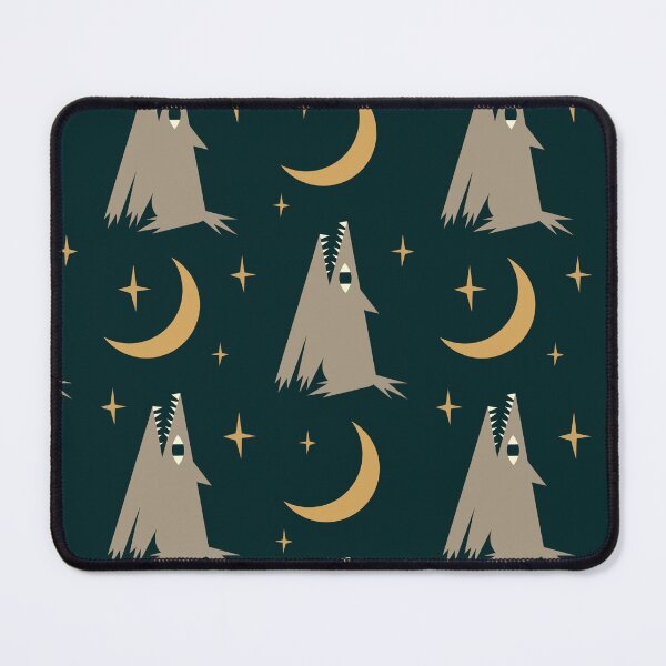 Item preview, Howling Moon Pattern – Wolves, Stars & Night Magic designed and sold by NicolaZhukov.