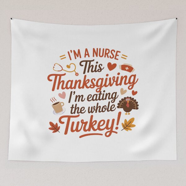 Item preview, Funny Nurse Thanksgiving Design designed and sold by PeteLawliiet.
