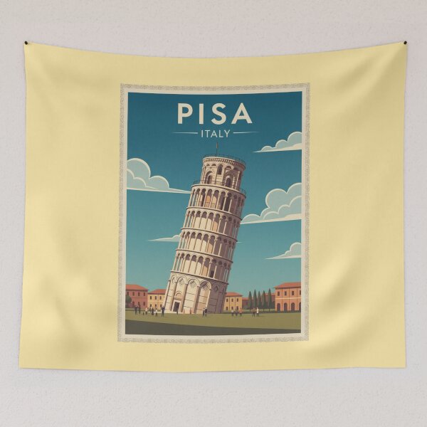 Item preview, Pisa Vintage Travel Art - Tower of Pisa - Italy designed and sold by Wanderprintt.