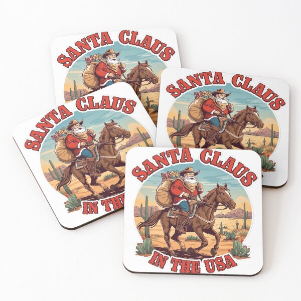 Item preview, Merry Christmas – Santa Claus Rides the Wild West designed and sold by AndrewYoko.