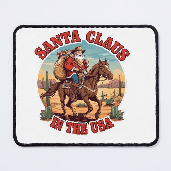 Item preview, Merry Christmas – Santa Claus Rides the Wild West designed and sold by AndrewYoko.