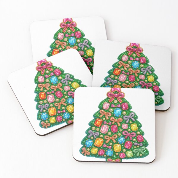 Item preview, Sparkling Rhinestone Christmas Tree with Colorful Gems designed and sold by tcvnguyen.