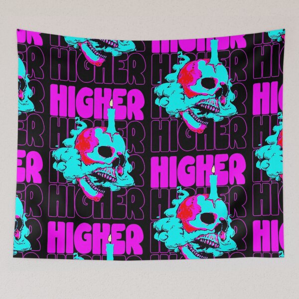 Item preview, Higher Realms – Psychedelic Puffer Skull  designed and sold by UV Dreams.