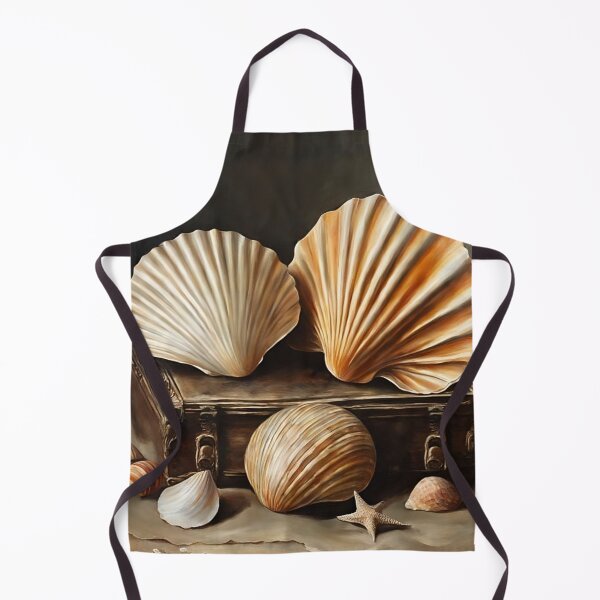 Item preview, Clams on a Small Vintage Chest | Clam Motif designed and sold by UnhingedBird.