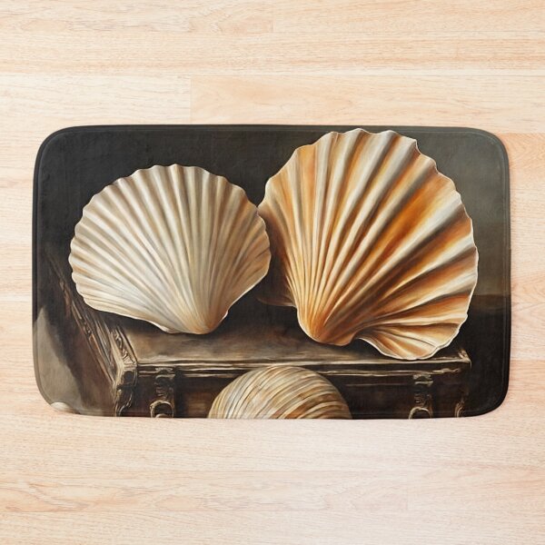 Item preview, Clams on a Small Vintage Chest | Clam Motif designed and sold by UnhingedBird.
